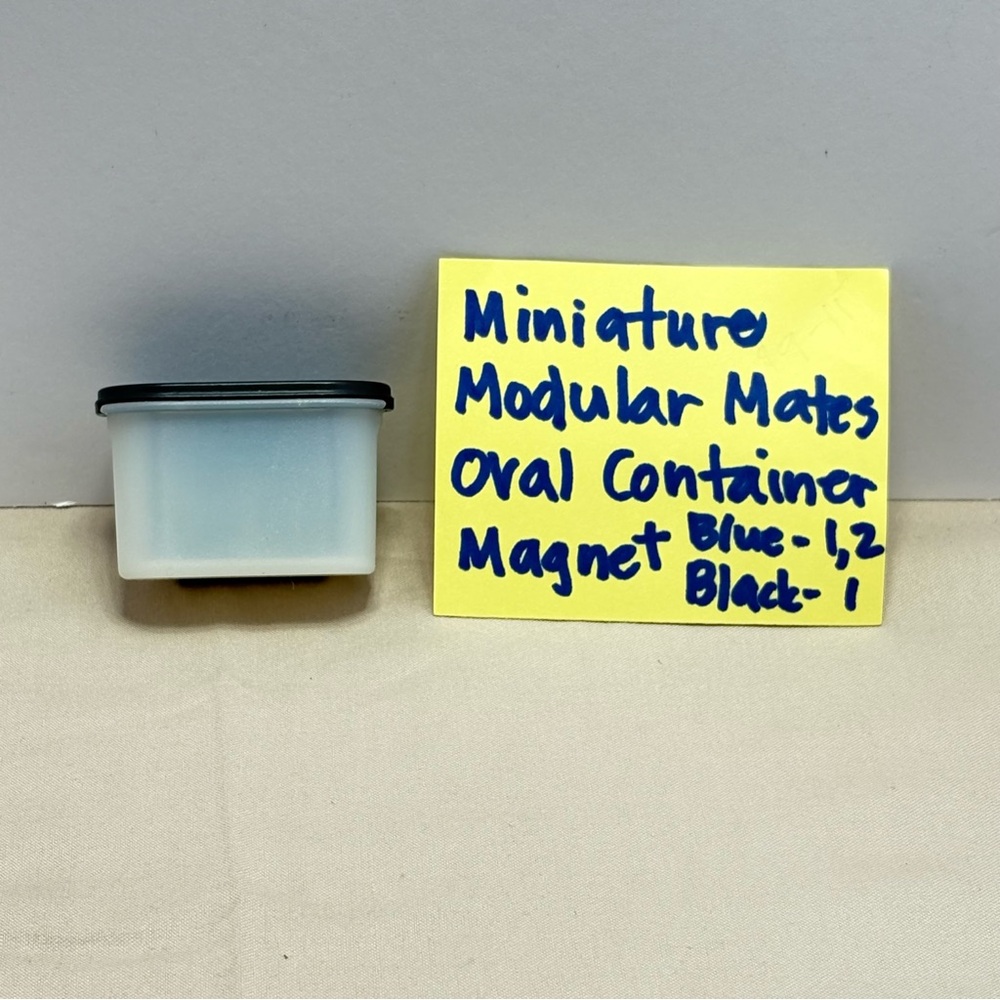 Tupperware Mini Modular Mates Oval with Black Lid magnet